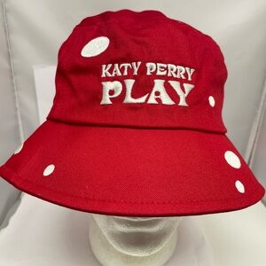 Katy Perry Play Mushroom Vegas Concert Residency Red Bucket Hat Cap Streetwear
